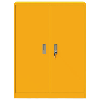 Storage Cabinet Mustard Yellow 80 x 40 x 105 cm Steel