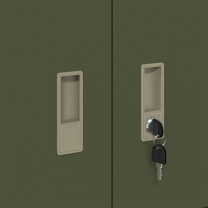 Storage Cabinet Olive Green 60 x 40 x 40 cm Steel