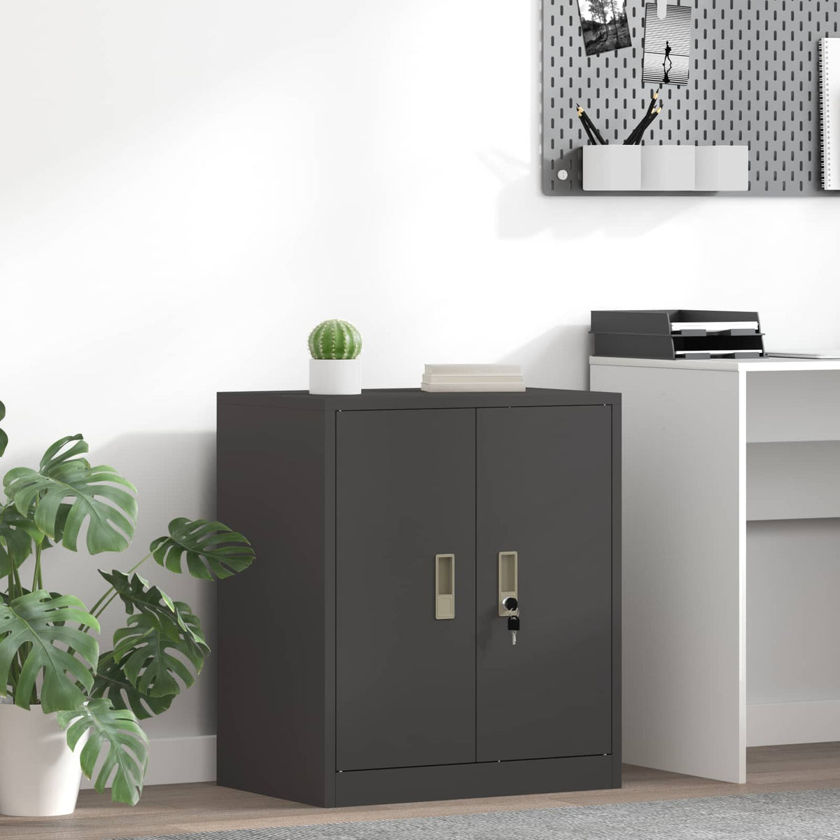 Storage Cabinet Black 60 x 40 x 70 cm Steel