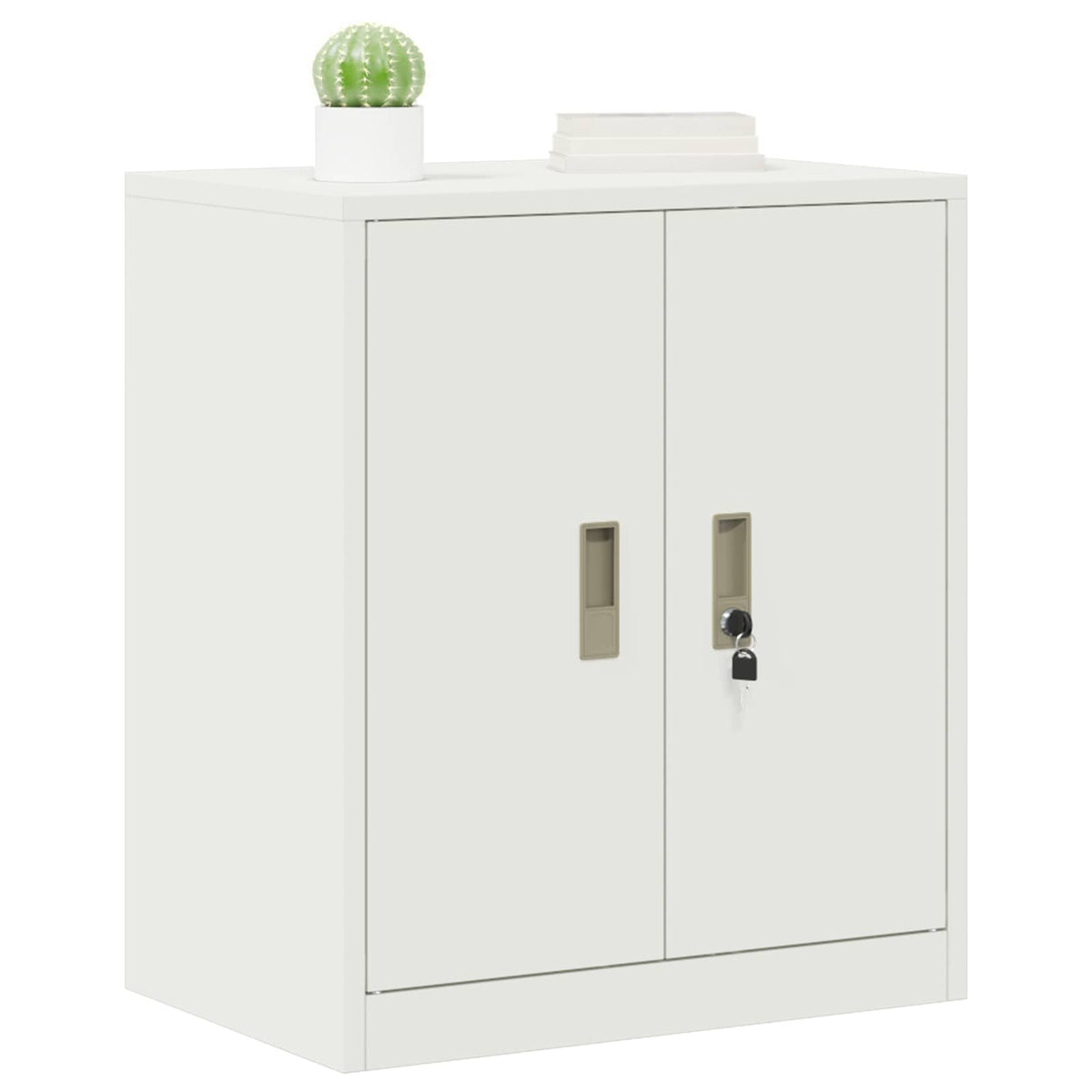 Storage Cabinet White 60 x 40 x 70 cm Steel