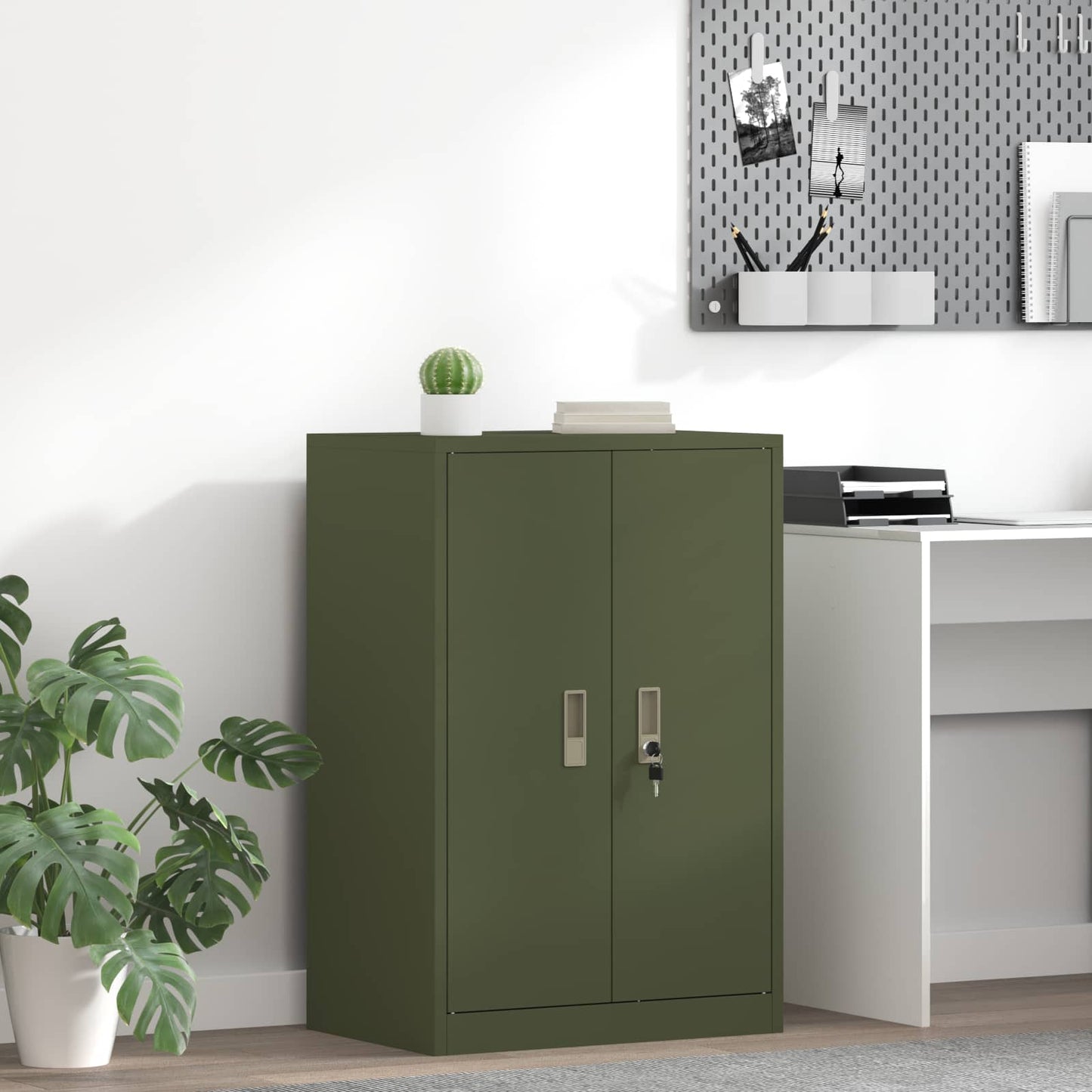 Storage Cabinet Olive Green 60 x 40 x 90 cm Steel