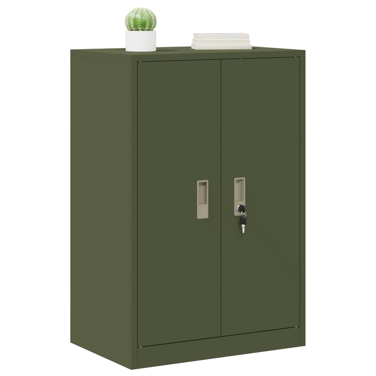 Storage Cabinet Olive Green 60 x 40 x 90 cm Steel