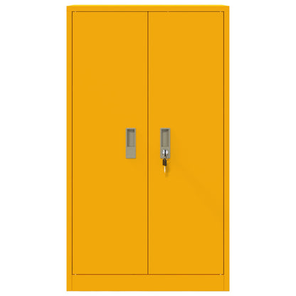 Storage Cabinet Mustard Yellow 60 x 40 x 105 cm Steel