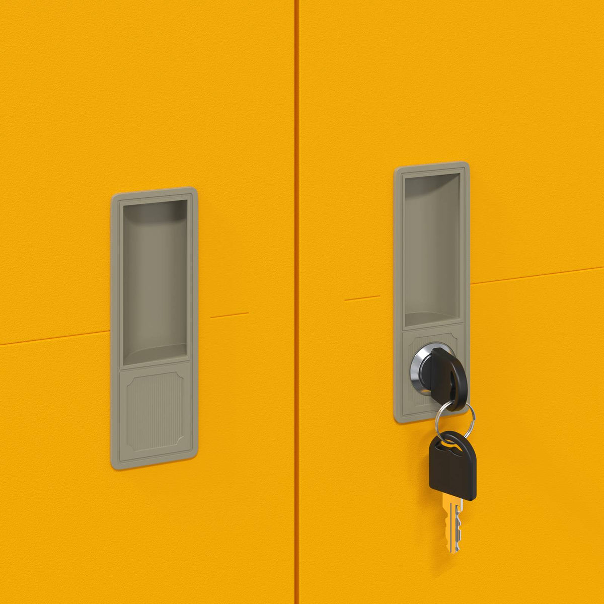 Storage Cabinet Mustard Yellow 60 x 40 x 140 cm Steel