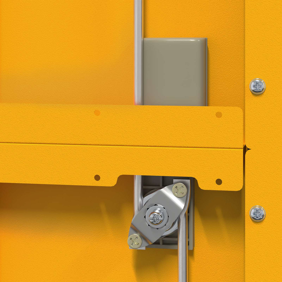 Storage Cabinet Mustard Yellow 60 x 40 x 140 cm Steel