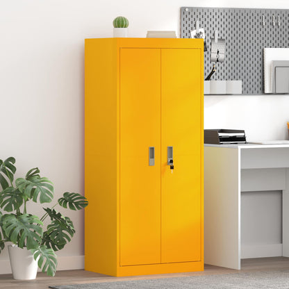 Storage Cabinet Mustard Yellow 60 x 40 x 140 cm Steel
