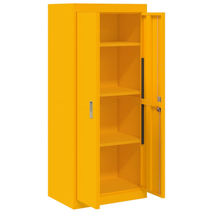 Storage Cabinet Mustard Yellow 60 x 40 x 140 cm Steel