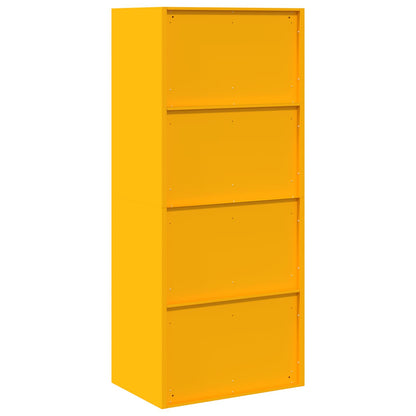 Storage Cabinet Mustard Yellow 60 x 40 x 140 cm Steel