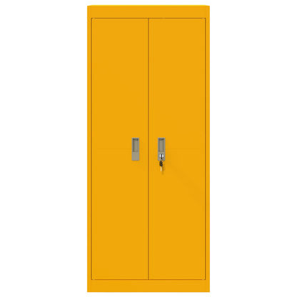 Storage Cabinet Mustard Yellow 60 x 40 x 140 cm Steel
