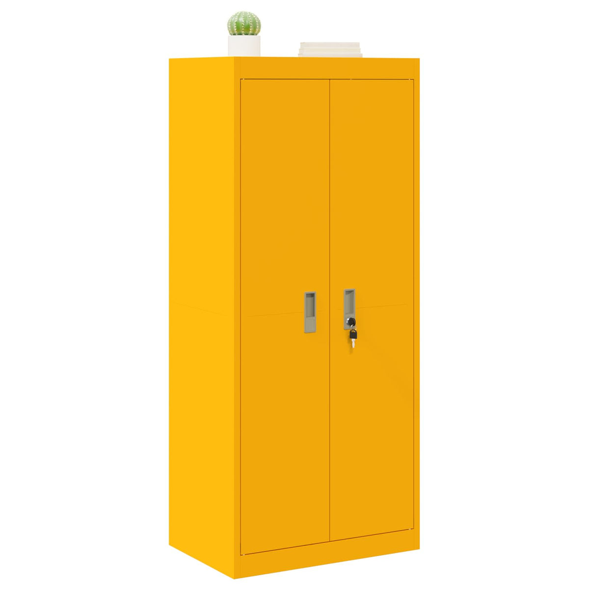 Storage Cabinet Mustard Yellow 60 x 40 x 140 cm Steel