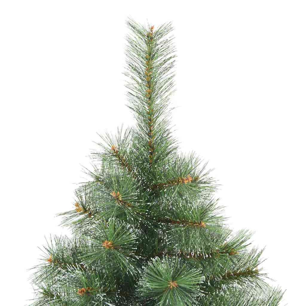 Artificial Hinged Christmas Tree Snow Flocked Green 210 cm