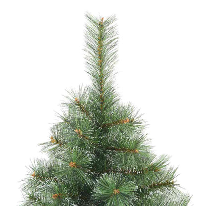 Artificial Hinged Christmas Tree Snow Flocked Green 210 cm