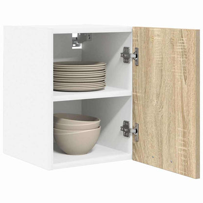 Hanging Cabinet Riga 2 pcs Sonoma Oak and White 30 x 31 x 40 cm