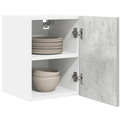 Hanging Cabinet 2 pcs Concrete Grey and White 30 x 31 x 40 cm