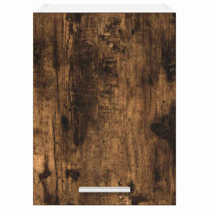 Hanging Cabinet 2 pcs Smoked Oak and White 30 x 31 x 40 cm