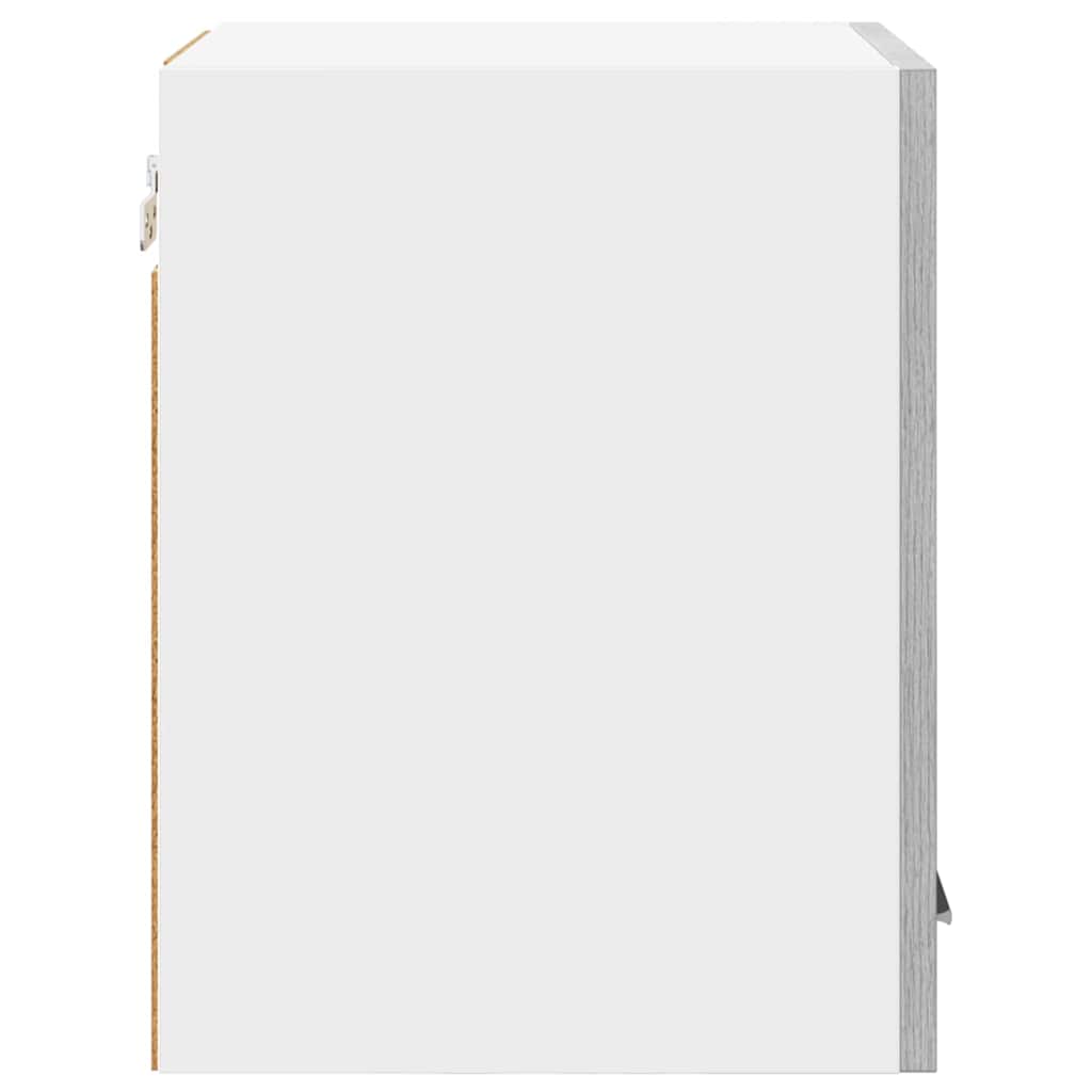 Hanging Cabinet with Door Grey Sonoma and White 30 x 31 x 40 cm