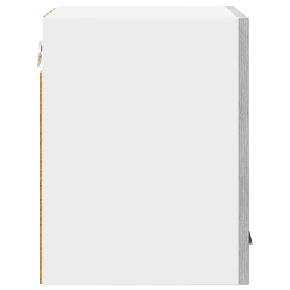Hanging Cabinet with Door Grey Sonoma and White 30 x 31 x 40 cm