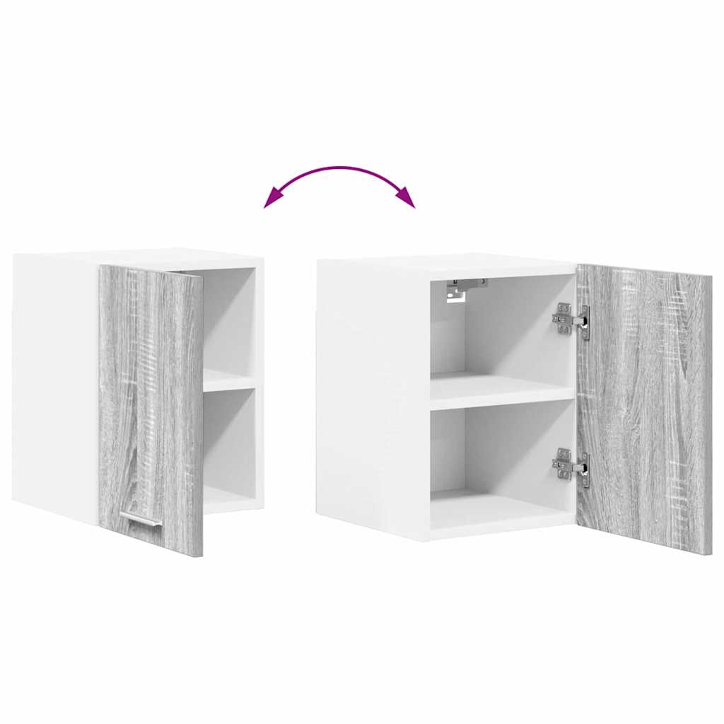 Hanging Cabinet 2 pcs Grey Sonoma and White 30 x 31 x 40 cm