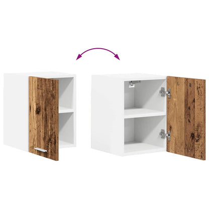Hanging Cabinet 2 pcs Old Wood and White 30 x 31 x 40 cm