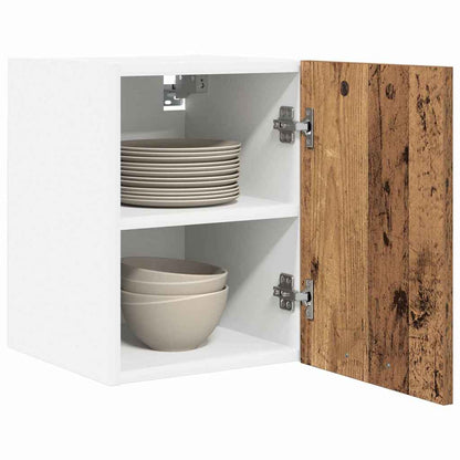 Hanging Cabinet 2 pcs Old Wood and White 30 x 31 x 40 cm