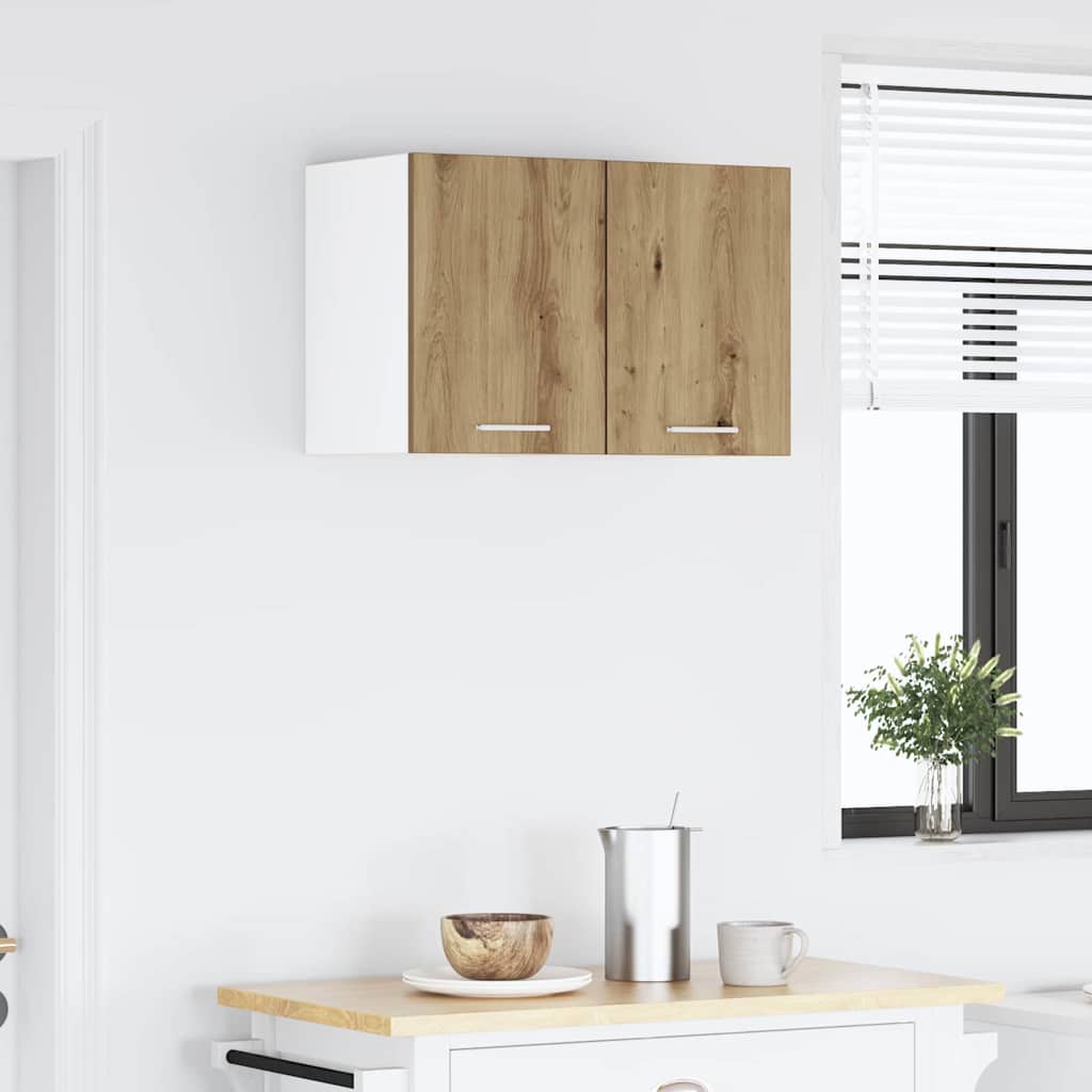Hanging Cabinet 2 pcs Artisan Oak and White 30 x 31 x 40 cm