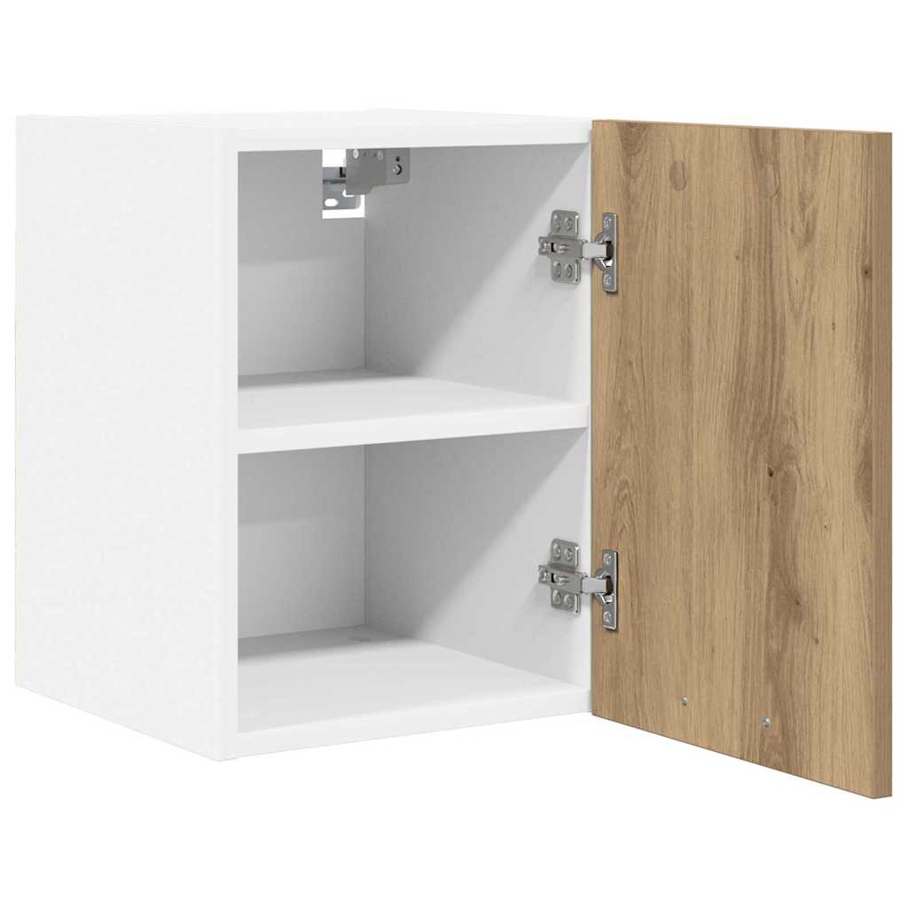 Hanging Cabinet 2 pcs Artisan Oak and White 30 x 31 x 40 cm