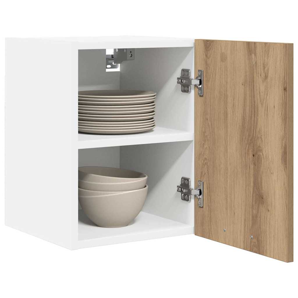 Hanging Cabinet 2 pcs Artisan Oak and White 30 x 31 x 40 cm