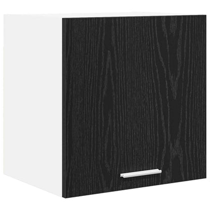 Hanging Cabinet with Door Black Oak and White 40 x 31 x 40 cm