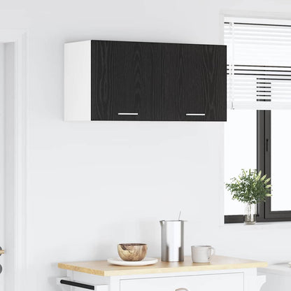 Hanging Cabinet 2 pcs Black Oak and White 40 x 31 x 40 cm