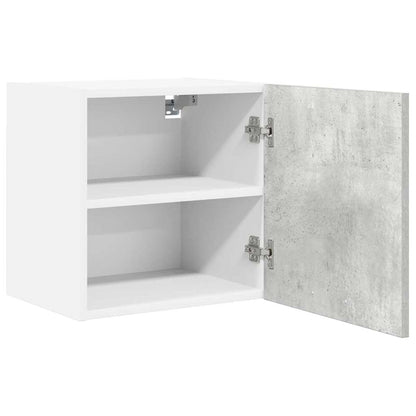 Hanging Cabinet 2 pcs Concrete Grey and White 40 x 31 x 40 cm