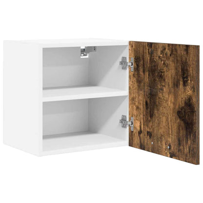 Hanging Cabinet 2 pcs Smoked Oak and White 40 x 31 x 40 cm