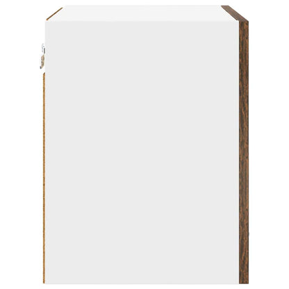 Hanging Cabinet 2 pcs Smoked Oak and White 40 x 31 x 40 cm