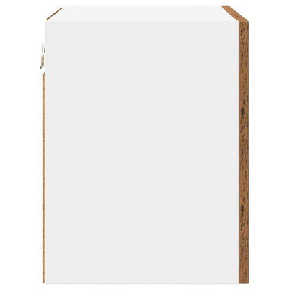 Hanging Cabinet 2 pcs Old Wood and White 40 x 31 x 40 cm
