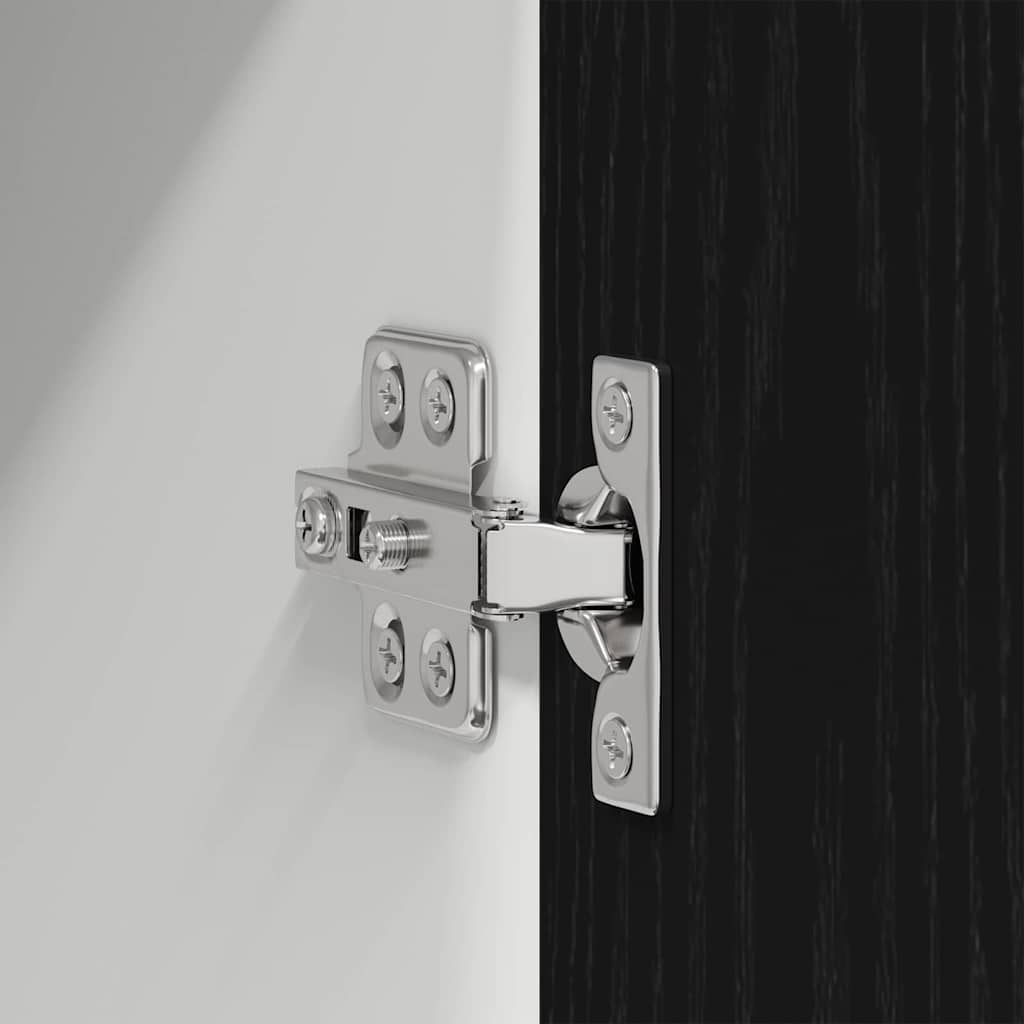 Hanging Cabinet Black Oak and White 50 x 31 x 40 cm