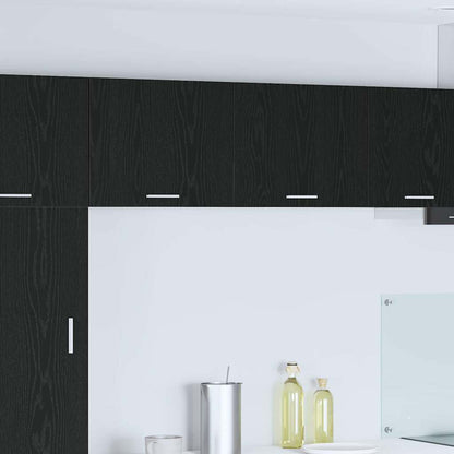 Hanging Cabinet Black Oak and White 50 x 31 x 40 cm
