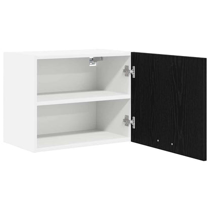 Hanging Cabinet Black Oak and White 50 x 31 x 40 cm