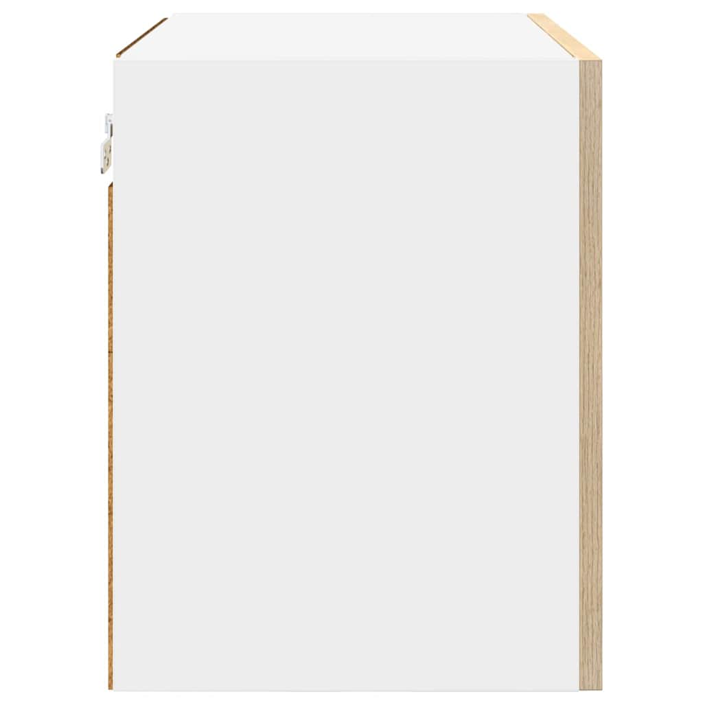 Hanging Cabinet 2 pcs Sonoma Oak and White 50 x 31 x 40 cm