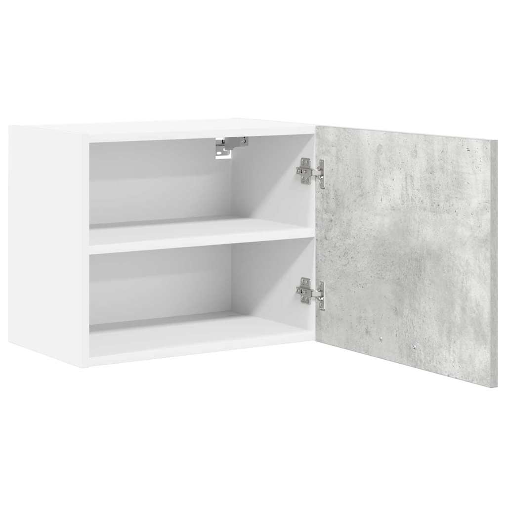 Hanging Cabinet 2 pcs Concrete Grey and White 50 x 31 x 40 cm