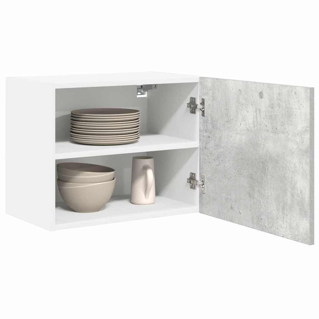 Hanging Cabinet 2 pcs Concrete Grey and White 50 x 31 x 40 cm