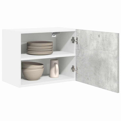 Hanging Cabinet 2 pcs Concrete Grey and White 50 x 31 x 40 cm