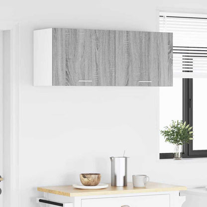 Hanging Cabinet 2 pcs Grey Sonoma and White 50 x 31 x 40 cm