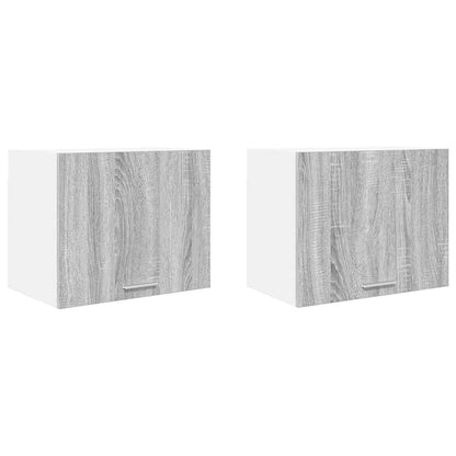 Hanging Cabinet 2 pcs Grey Sonoma and White 50 x 31 x 40 cm