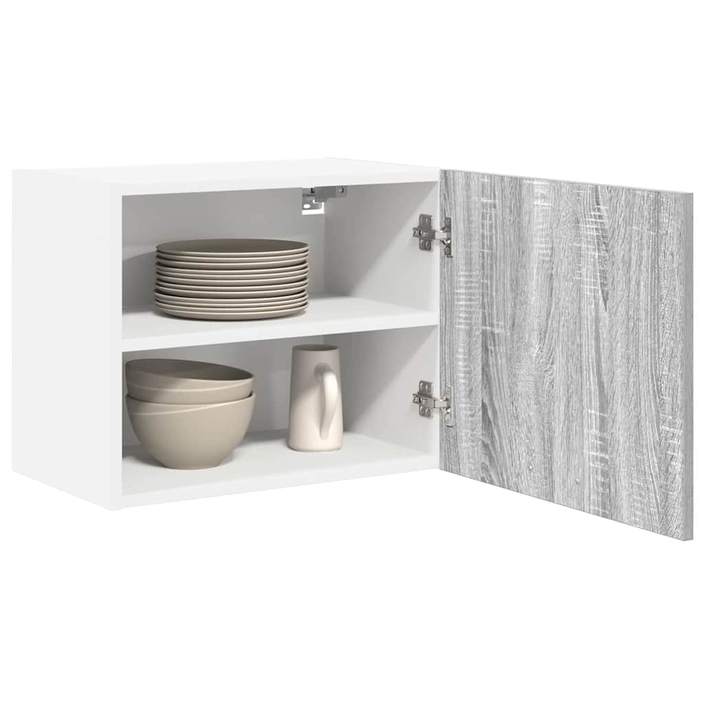 Hanging Cabinet 2 pcs Grey Sonoma and White 50 x 31 x 40 cm