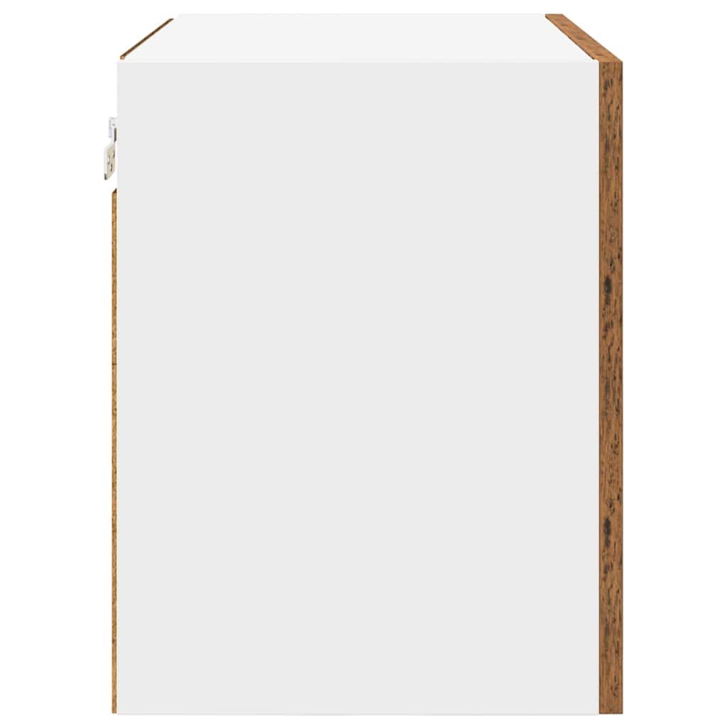 Hanging Cabinet 2 pcs Old Wood and White 50 x 31 x 40 cm