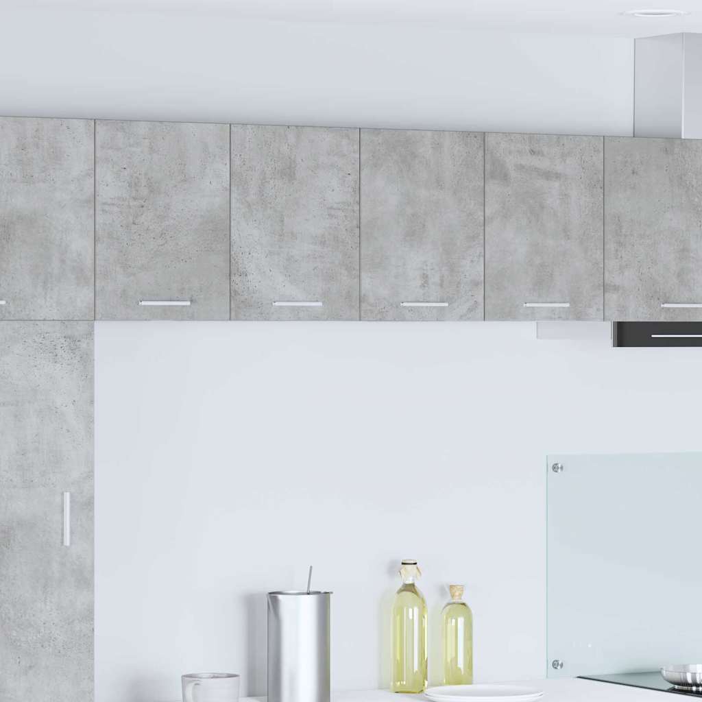 Hanging Cabinet 2 pcs Concrete Grey and White 60 x 31 x 40 cm