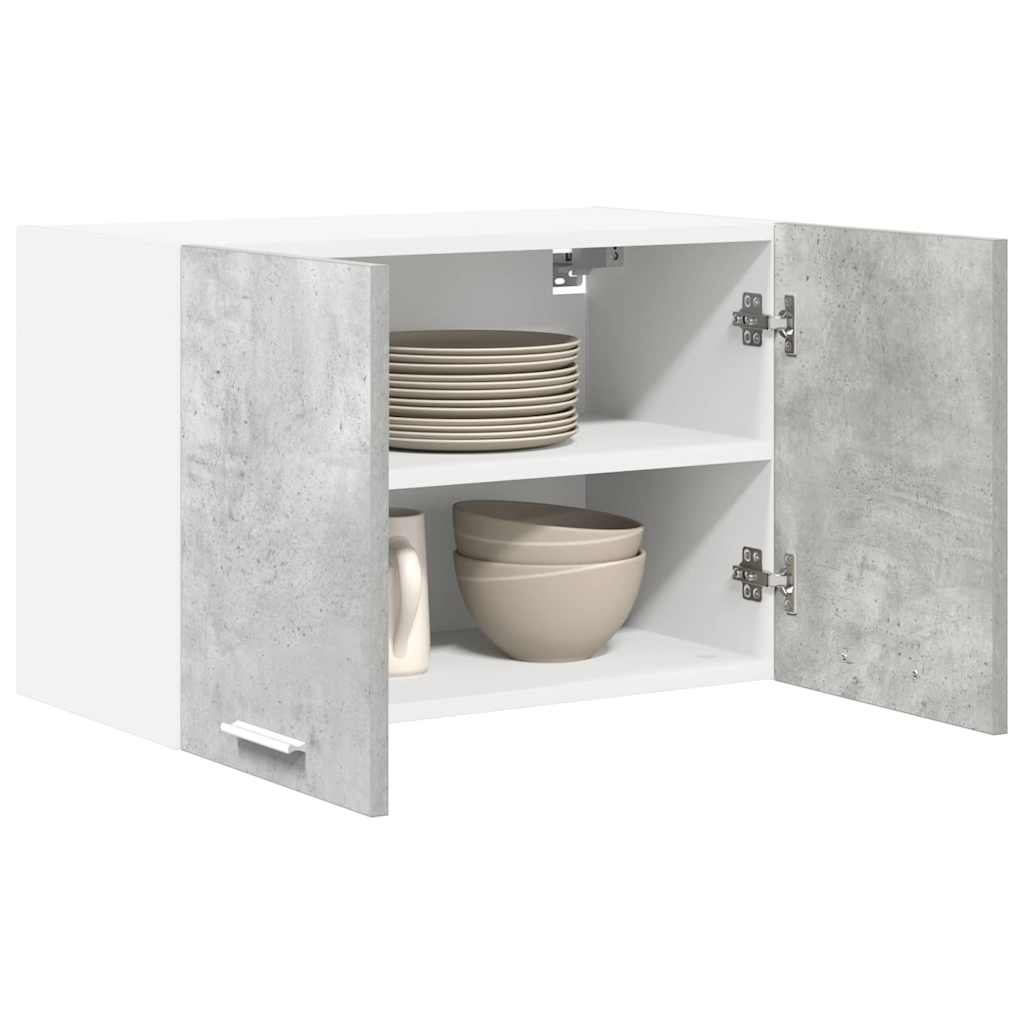 Hanging Cabinet 2 pcs Concrete Grey and White 60 x 31 x 40 cm
