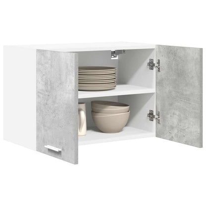 Hanging Cabinet 2 pcs Concrete Grey and White 60 x 31 x 40 cm