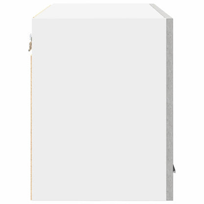 Hanging Cabinet 2 pcs Concrete Grey and White 60 x 31 x 40 cm