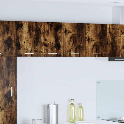 Hanging Cabinet with Door Smoked Oak and White 60 x 31 x 40 cm