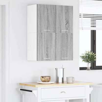 Hanging Cabinet 2 pcs Grey Sonoma and White 60 x 31 x 40 cm